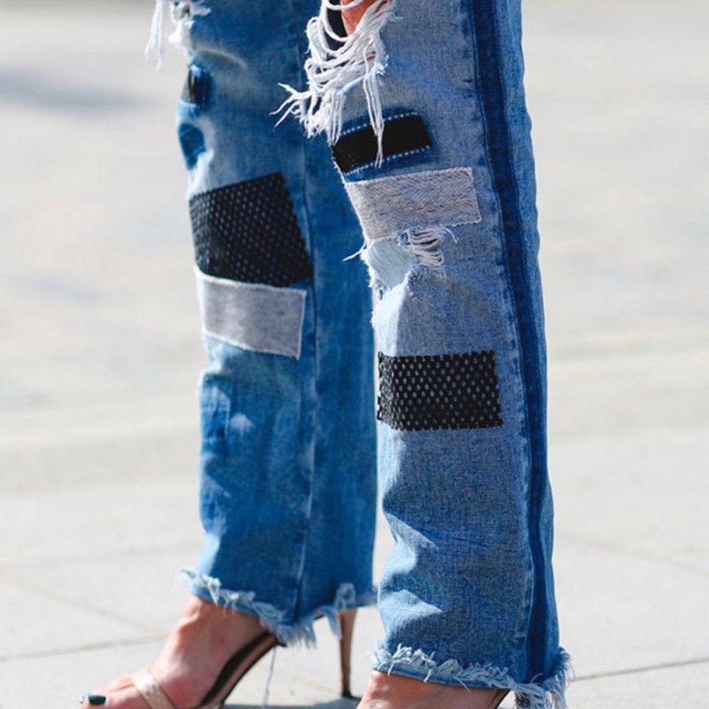 Boho Patchwork Jeans - Picture 2 of 16